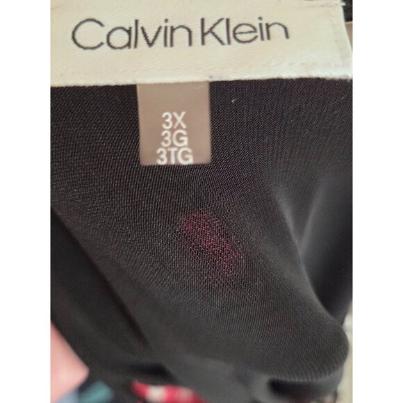 Calvin Klein Women's Blouse Long Sleeve Pullover Jersey Knit  Multi Color Sz 3X - Picture 6 of 6